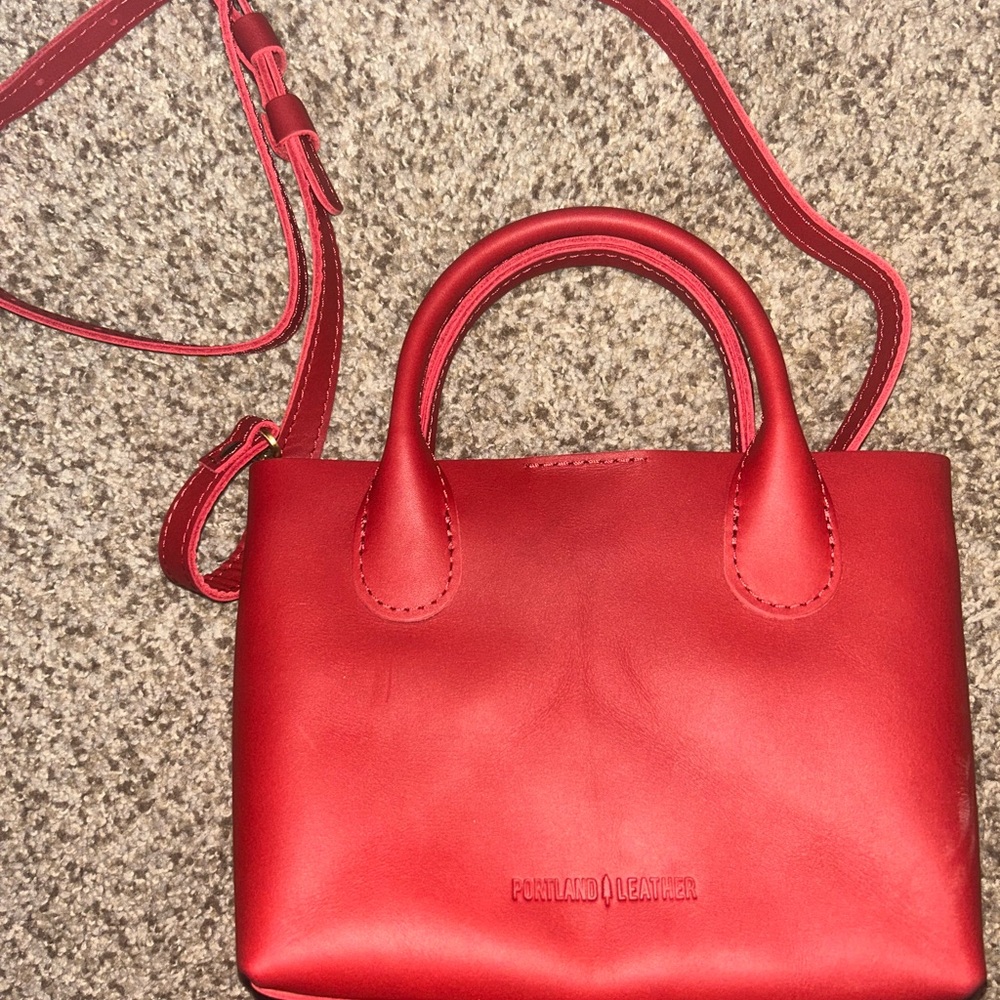 Portland Leather Red Crossbody Bag
